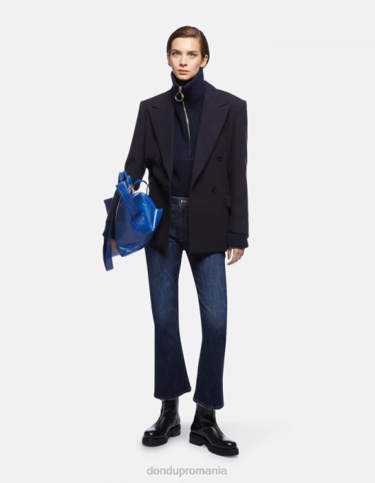 femei blugi mandy super skinny bootcut din denim elastic V84D85 îmbrăcăminte albastru DONDUP