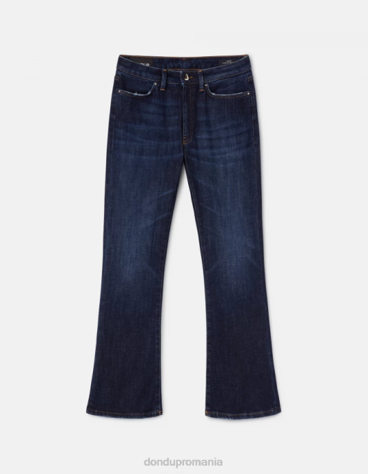 femei blugi mandy super skinny bootcut din denim elastic V84D85 îmbrăcăminte albastru DONDUP