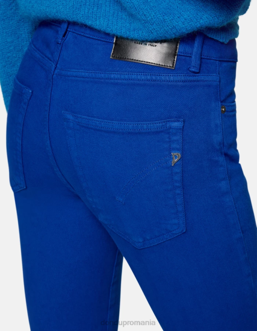 femei blugi mandy super skinny bootcut din denim stretch bull V84D15 îmbrăcăminte albastru regal DONDUP