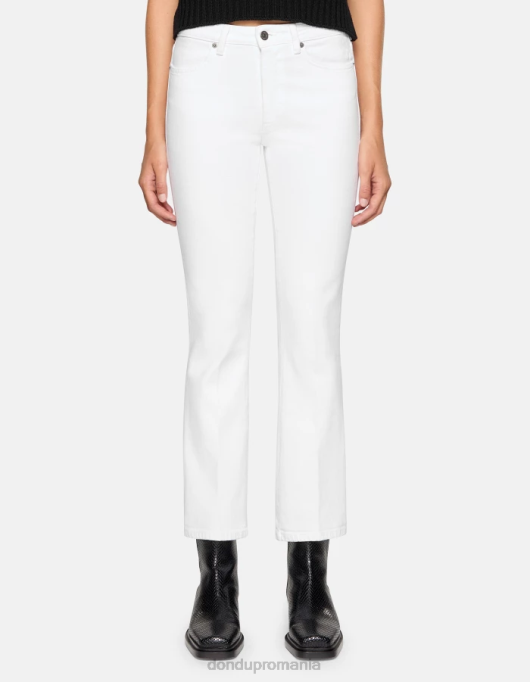 femei blugi mandy super skinny bootcut din denim stretch bull V84D16 îmbrăcăminte alb DONDUP