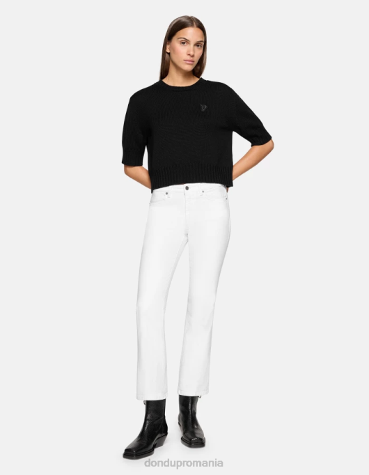 femei blugi mandy super skinny bootcut din denim stretch bull V84D16 îmbrăcăminte alb DONDUP