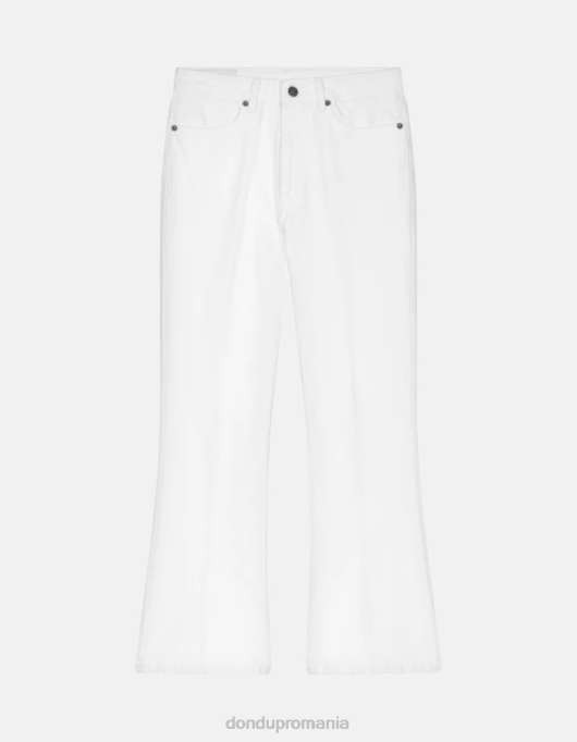 femei blugi mandy super skinny bootcut din denim stretch bull V84D16 îmbrăcăminte alb DONDUP