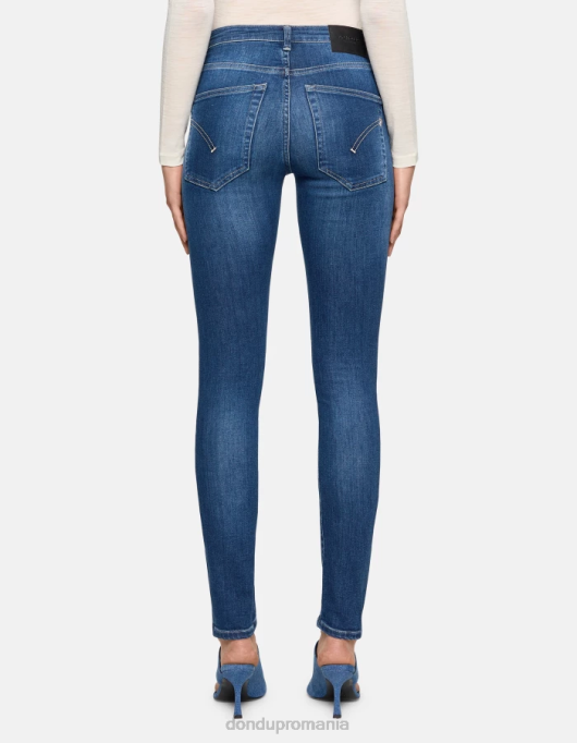 femei Blugi iris super skinny de 31 inchi din denim elastic V84D26 îmbrăcăminte albastru DONDUP