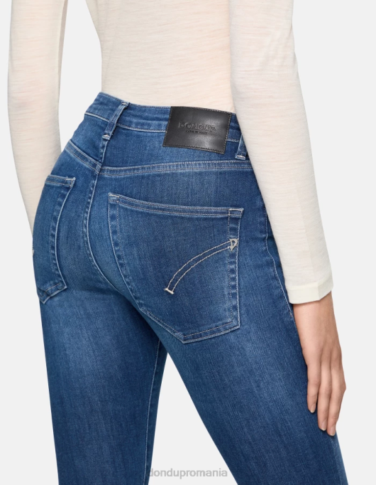 femei Blugi iris super skinny de 31 inchi din denim elastic V84D26 îmbrăcăminte albastru DONDUP