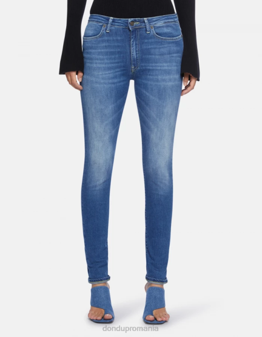 femei Blugi iris super skinny de 31 inchi din denim elastic V84D53 îmbrăcăminte albastru DONDUP
