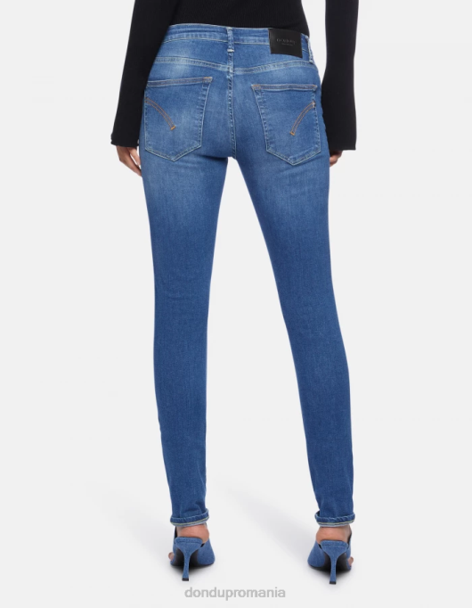 femei Blugi iris super skinny de 31 inchi din denim elastic V84D53 îmbrăcăminte albastru DONDUP
