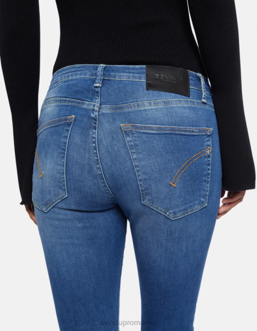 femei Blugi iris super skinny de 31 inchi din denim elastic V84D53 îmbrăcăminte albastru DONDUP