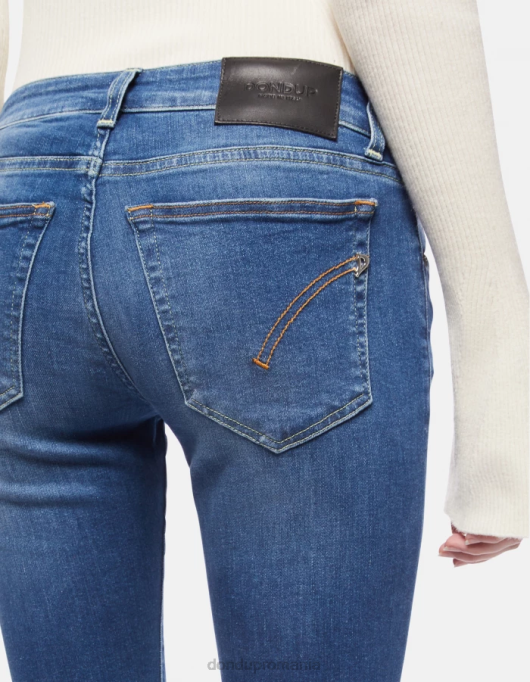 femei blugi din denim stretch super skinny gaia V84D48 îmbrăcăminte albastru DONDUP
