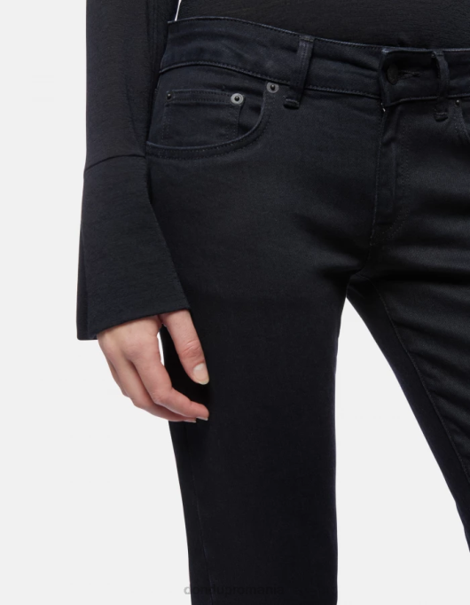 femei blugi din denim stretch super skinny gaia V84D83 îmbrăcăminte negru DONDUP