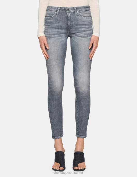femei blugi iris super skinny din denim elastic V84D10 îmbrăcăminte topo DONDUP