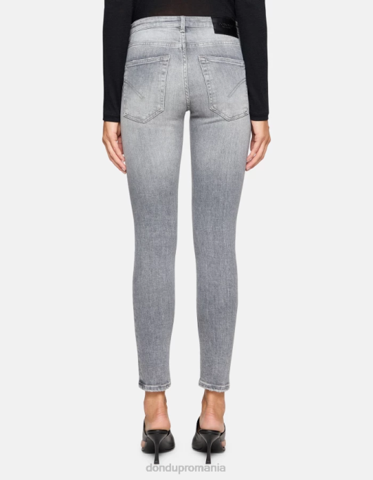 femei blugi iris super skinny din denim elastic V84D18 îmbrăcăminte topo DONDUP