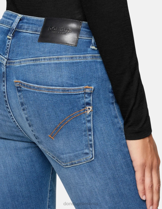 femei blugi iris super skinny din denim elastic V84D38 îmbrăcăminte albastru DONDUP