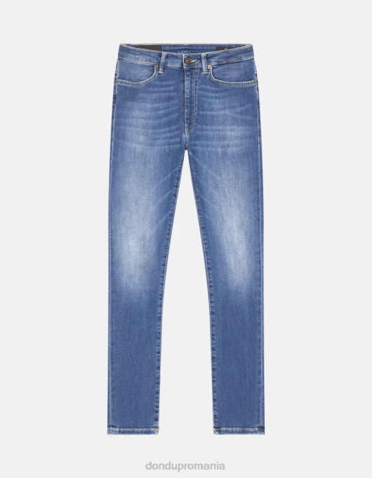 femei blugi iris super skinny din denim elastic V84D38 îmbrăcăminte albastru DONDUP