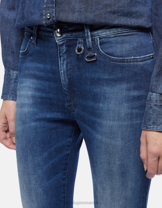 femei blugi iris super skinny din denim elastic V84D60 îmbrăcăminte albastru DONDUP