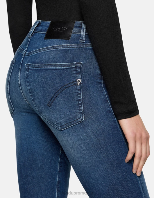 femei blugi iris super skinny din denim elastic V84D68 îmbrăcăminte albastru DONDUP