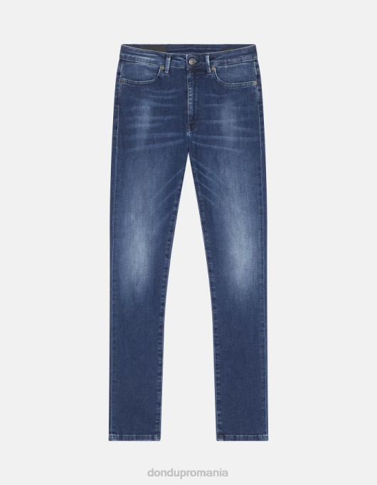 femei blugi iris super skinny din denim elastic V84D68 îmbrăcăminte albastru DONDUP