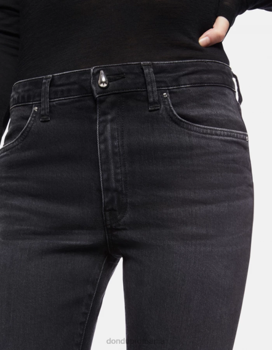 femei blugi iris super skinny din denim elastic V84D78 îmbrăcăminte negru DONDUP