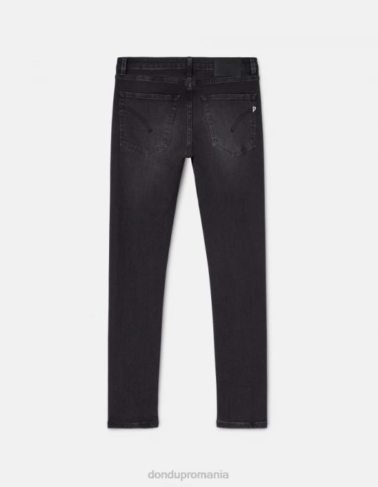 femei blugi iris super skinny din denim elastic V84D78 îmbrăcăminte negru DONDUP