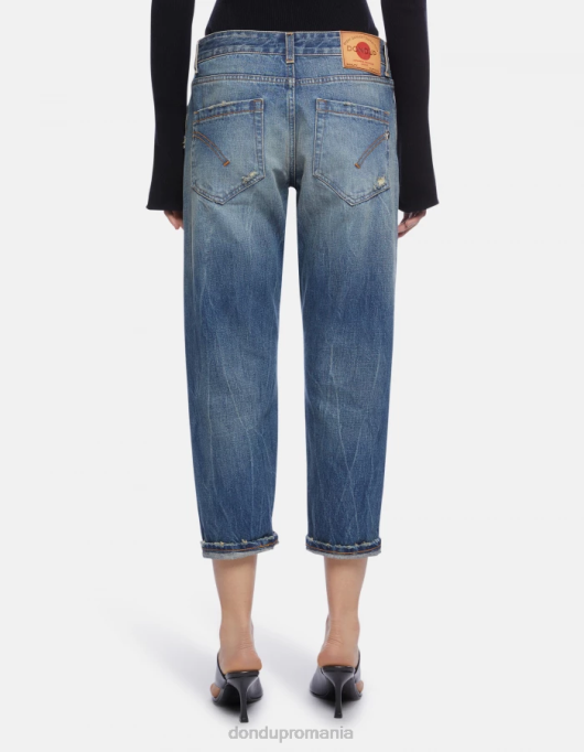 femei blugi din denim rigid koons loose-fit V84D110 îmbrăcăminte albastru DONDUP