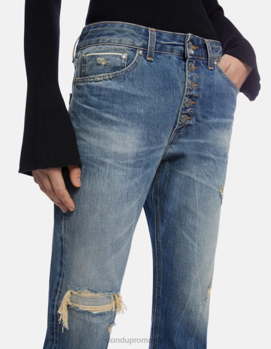 femei blugi din denim rigid koons loose-fit V84D110 îmbrăcăminte albastru DONDUP