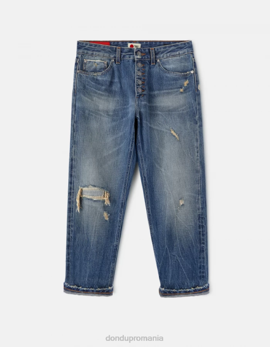femei blugi din denim rigid koons loose-fit V84D110 îmbrăcăminte albastru DONDUP