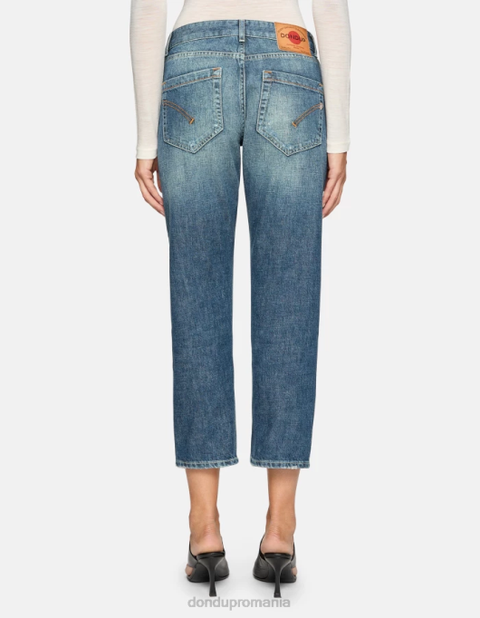 femei blugi din denim rigid koons loose-fit V84D98 îmbrăcăminte albastru DONDUP