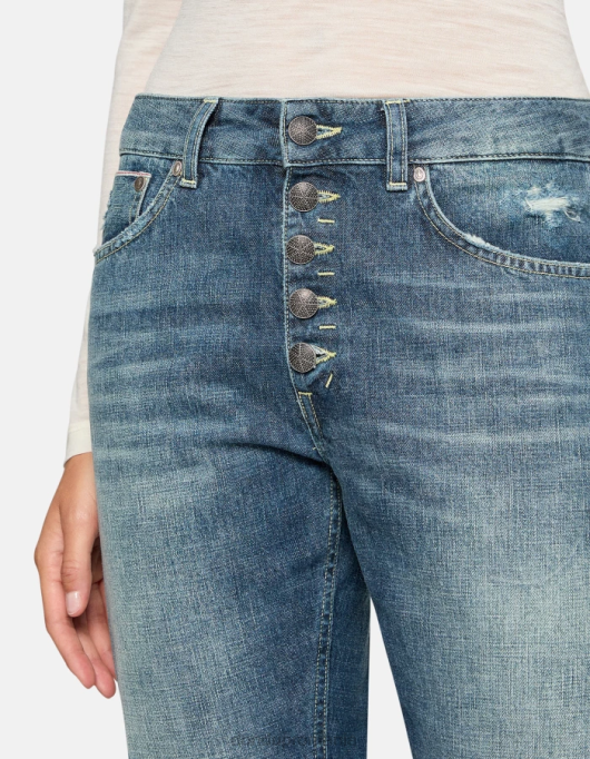 femei blugi din denim rigid koons loose-fit V84D98 îmbrăcăminte albastru DONDUP