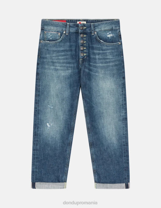 femei blugi din denim rigid koons loose-fit V84D98 îmbrăcăminte albastru DONDUP