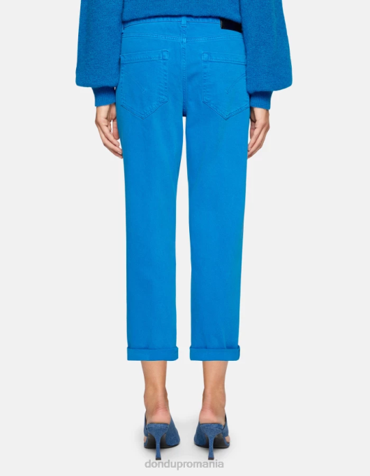 femei blugi din denim stretch bull koons loose-fit V84D35 îmbrăcăminte turcoaz DONDUP