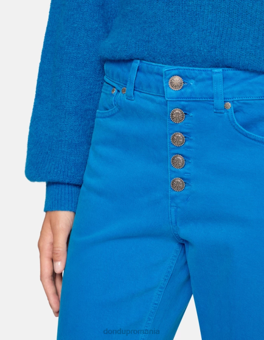 femei blugi din denim stretch bull koons loose-fit V84D35 îmbrăcăminte turcoaz DONDUP