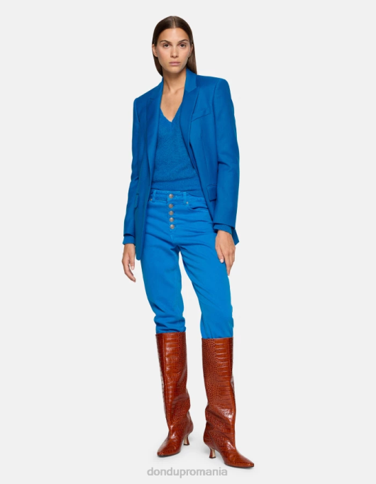 femei blugi din denim stretch bull koons loose-fit V84D35 îmbrăcăminte turcoaz DONDUP