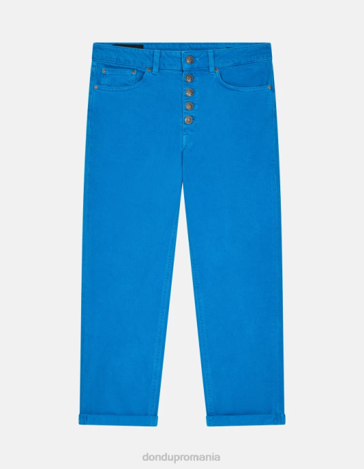 femei blugi din denim stretch bull koons loose-fit V84D35 îmbrăcăminte turcoaz DONDUP