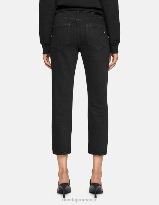 femei blugi din denim stretch bull koons loose-fit V84D36 îmbrăcăminte negru DONDUP