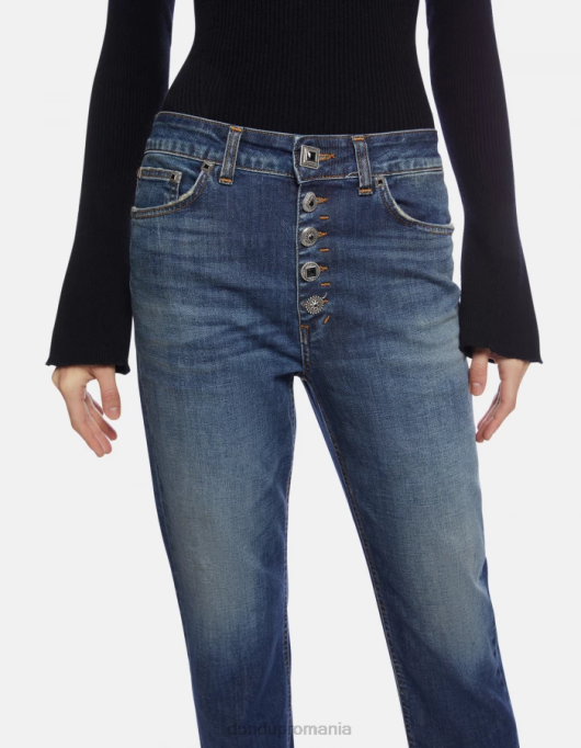 femei blugi din denim stretch koons V84D109 îmbrăcăminte albastru DONDUP