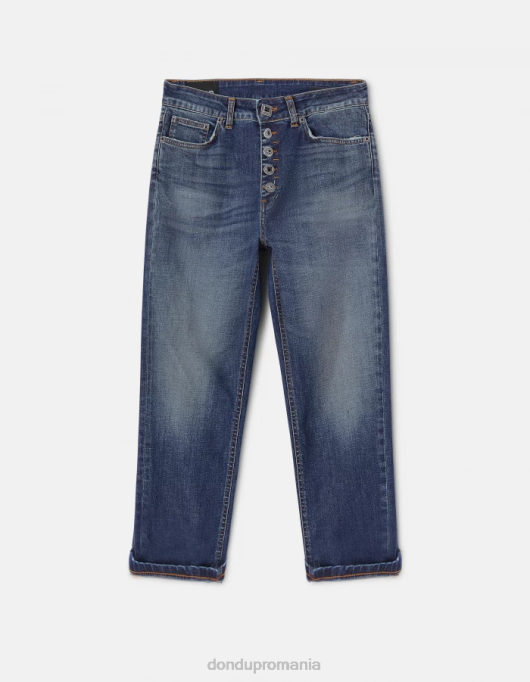 femei blugi din denim stretch koons V84D109 îmbrăcăminte albastru DONDUP