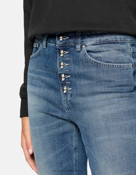 femei blugi din denim stretch koons V84D111 îmbrăcăminte albastru DONDUP
