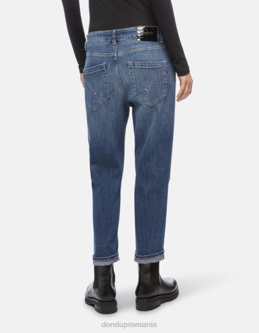 femei blugi din denim stretch koons V84D113 îmbrăcăminte albastru DONDUP