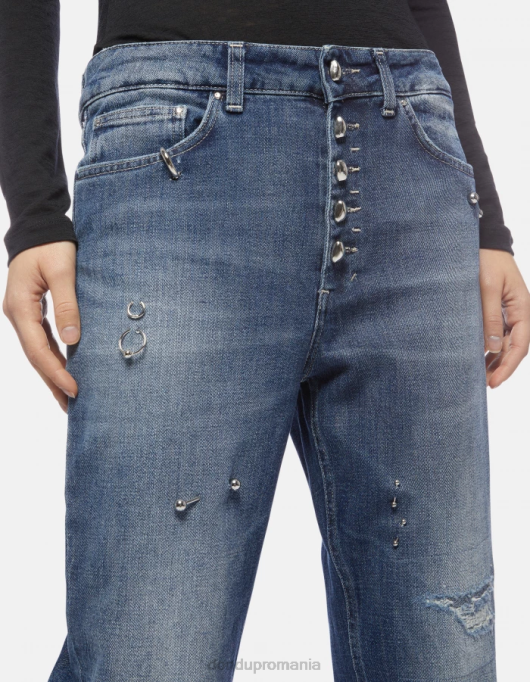 femei blugi din denim stretch koons V84D113 îmbrăcăminte albastru DONDUP