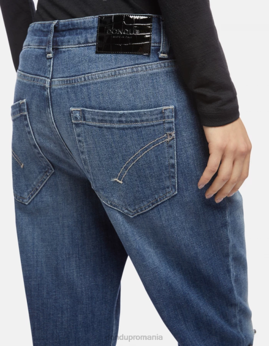 femei blugi din denim stretch koons V84D113 îmbrăcăminte albastru DONDUP