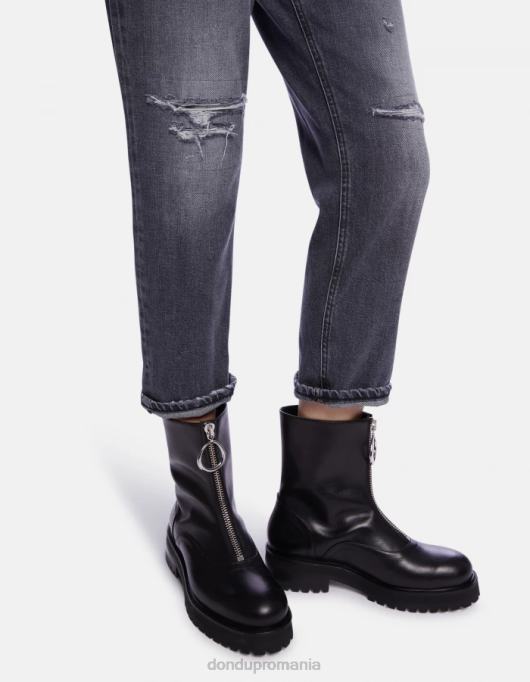 femei blugi din denim stretch koons V84D114 îmbrăcăminte negru DONDUP