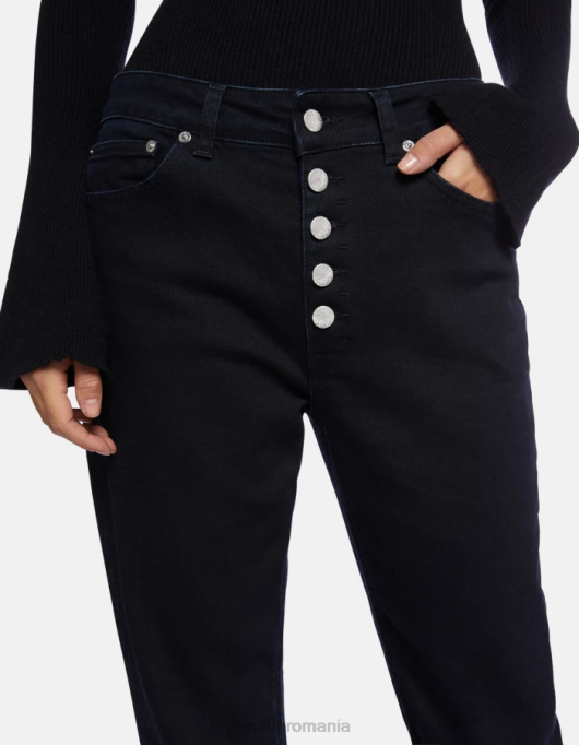 femei blugi din denim stretch koons V84D116 îmbrăcăminte blu tuareg DONDUP