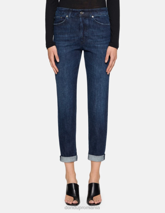 femei blugi din denim stretch koons V84D6 îmbrăcăminte albastru DONDUP