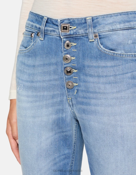 femei blugi din denim stretch koons V84D90 îmbrăcăminte albastru DONDUP