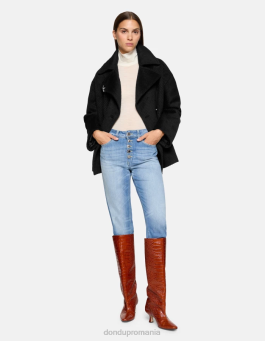 femei blugi din denim stretch koons V84D90 îmbrăcăminte albastru DONDUP
