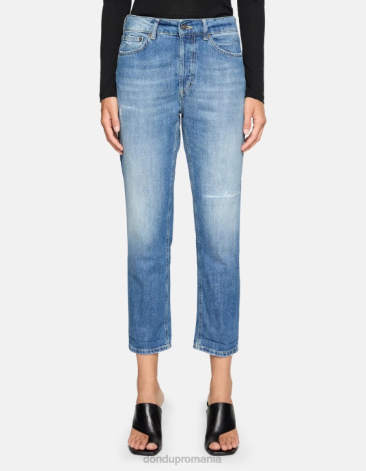 femei blugi koons loose-fit din denim rigid V84D93 îmbrăcăminte albastru DONDUP
