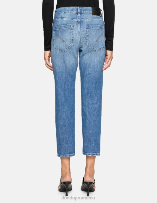 femei blugi koons loose-fit din denim rigid V84D93 îmbrăcăminte albastru DONDUP