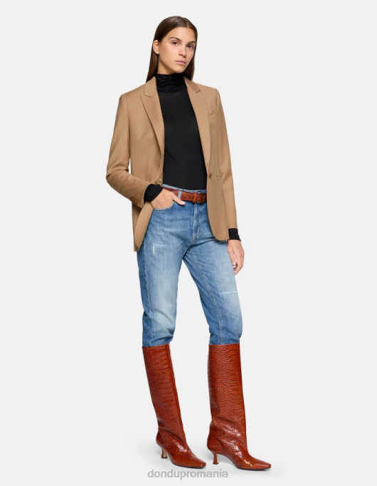 femei blugi koons loose-fit din denim rigid V84D93 îmbrăcăminte albastru DONDUP