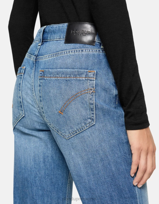 femei blugi koons loose-fit din denim rigid V84D93 îmbrăcăminte albastru DONDUP