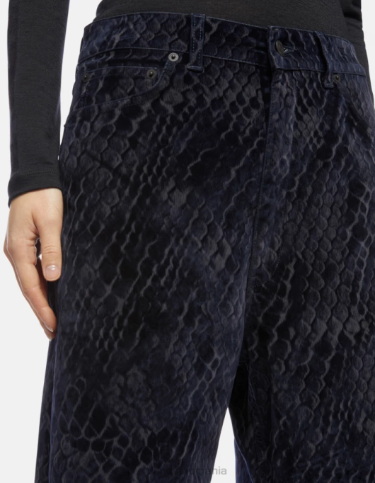 femei blugi nena loose-fit flock din denim V84D117 îmbrăcăminte albastru DONDUP