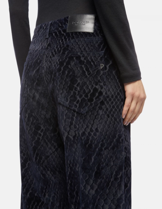 femei blugi nena loose-fit flock din denim V84D117 îmbrăcăminte albastru DONDUP